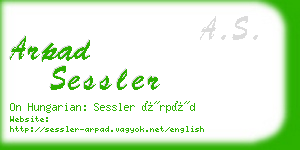 arpad sessler business card